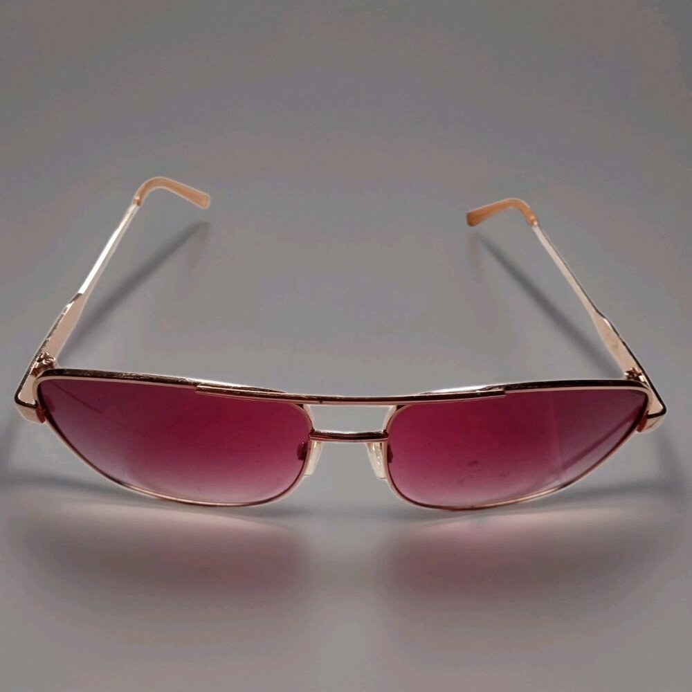 Lucky Brand Women’s Rose Gold Metal Round Frame Sunglasses With Tortoise Shell
